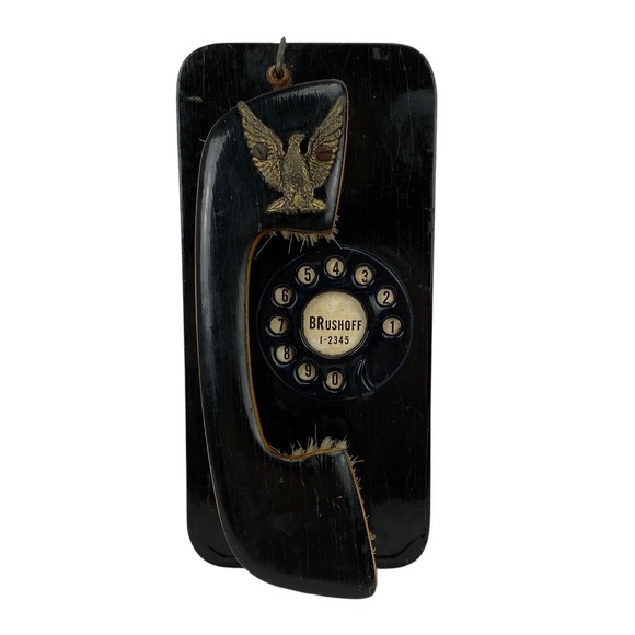 Vintage‎ Brush Off Rotary Phone Brush Swank West Germany Wall Decor Eagle Accent - Picture 1 of 16